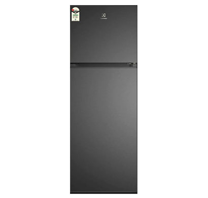 midea electrolux ( etm3400l-b) 700 series 341 litres 1 star frost free double door refrigerator with ai autosense (matt charcoal black)