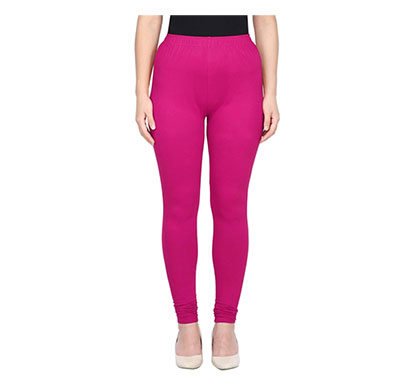 mks impex women's churidar leggings soft cotton lycra 4 way stretchable (dark pink )