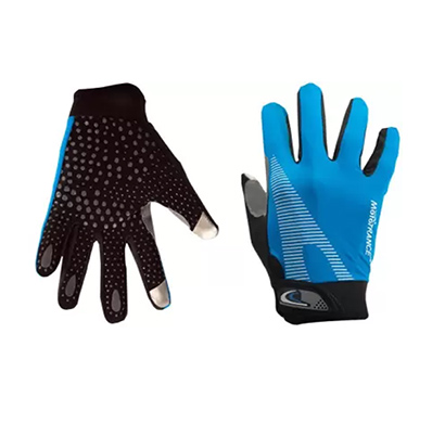 mototrance ( mt610059) touch recognition full finger all season outdoor gloves large size (blue)