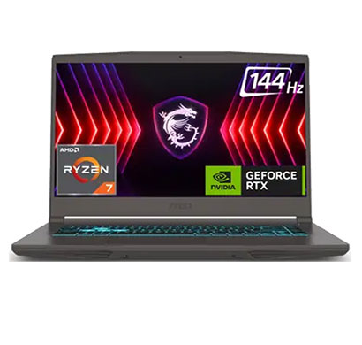 msi thin a15 ( thin a15 b7uc-103in) gaming laptop ( amd ryzen 7 octa core 7535hs/ 16gb ram/ 1tb gb ssd/ 15.6 inch screen/ windows 11 home/4 gb graphics/ nvidia geforce rtx 3050/144 hz),cosmos gray