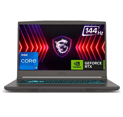 msi thin 15 ( b13udx-3223in) gaming laptop (intel core i5 13th gen 13420h/ 16gb ram/ 512 gb ssd/ 15.6 inch/ windows 11 home/6 gb graphics/ nvidia geforce rtx 3050/144 hz),cosmos gray