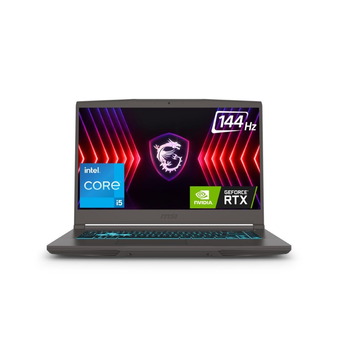 msi thin 15 (b13uc-125in) gaming laptop (intel i5-13420h/13th gen/16gb ram/512gb nvme ssd/windows 11 home/15.6 fhd/nvidia geforce rtx 3050/ gddr6 4gb/cosmos gray/backlite keyboard/1.86kg) 2 year warranty