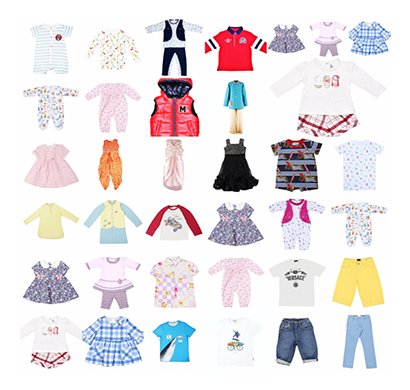 multibrand kids garments
