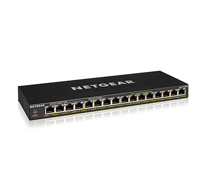 netgear (gs316p) 16-port gigabit ethernet unmanaged poe+ switch