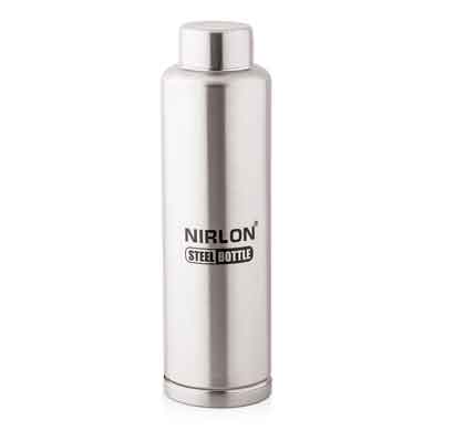 nirlon lagoon stainless steel water bottle, (1000 ml) silver