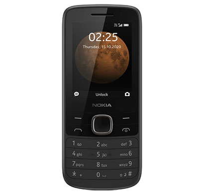 nokia 225 4g dual sim feature phone with long battery life/ premium finish (black)
