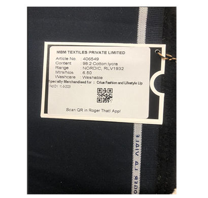 nordic 406549 terry wool fabric 105 mtrs (navy blue)