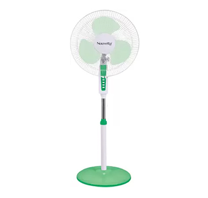nouvetta farrata 1200 mm silent operation 3 blade pedestal fan ( white green)