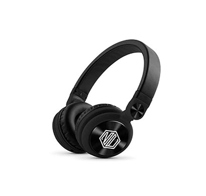 nu republic starboy x-bass wireless headphone with mic (black)