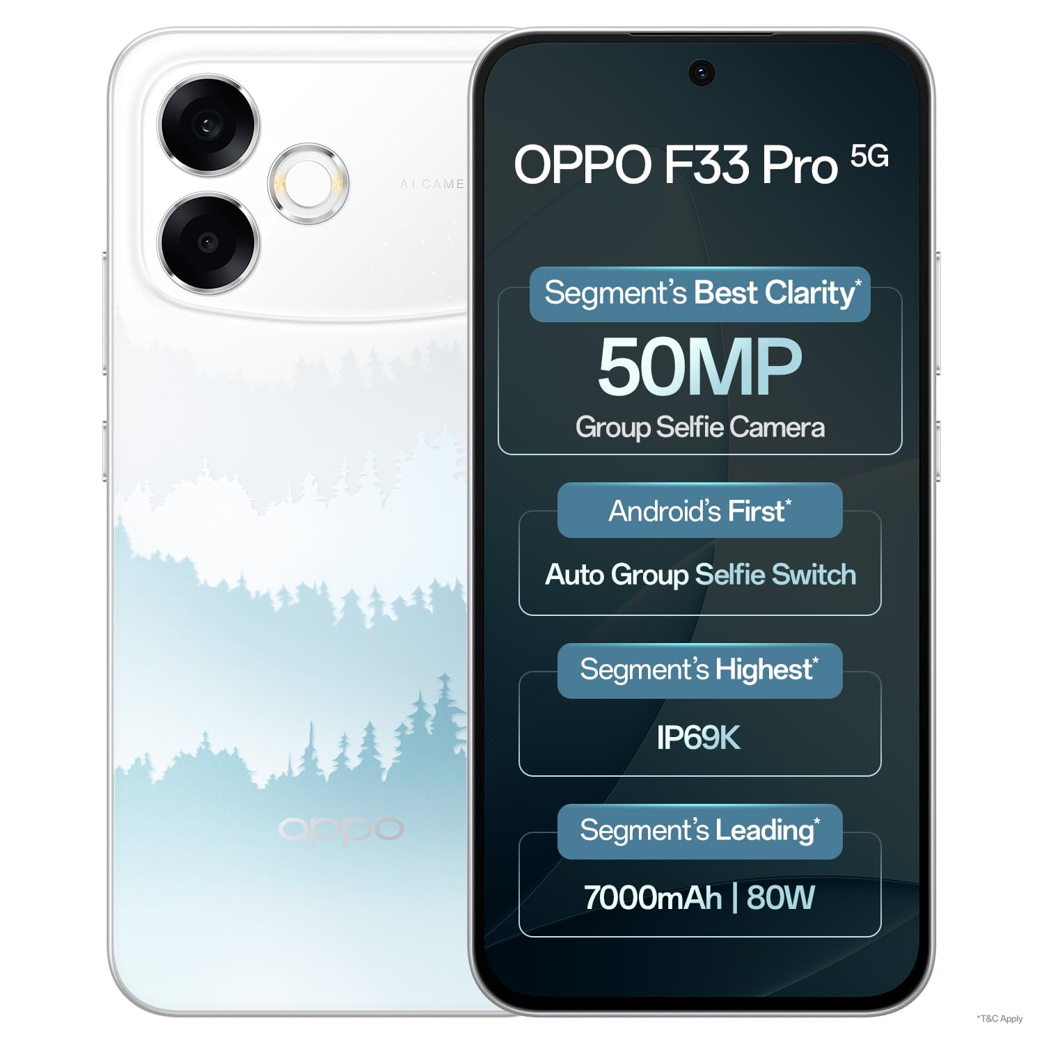 Oppo F33 Pro 5G (8GB RAM, 128GB Storage) Mix Colour