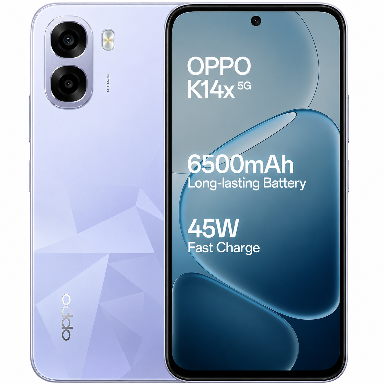 oppo k14x (4gb ram/ 64gb storage) ice-blue