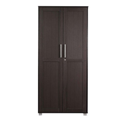 pepperfry shou 2 door wardrobe in wenge finish with lock