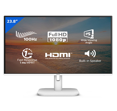 philips (27e1n1100aw/94) 27-inch full hd ips panel with speakers monitor (white color)