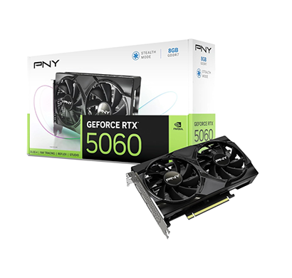pny geforce rtx 5060 8gb dual fan dlss 4 gaming graphics card