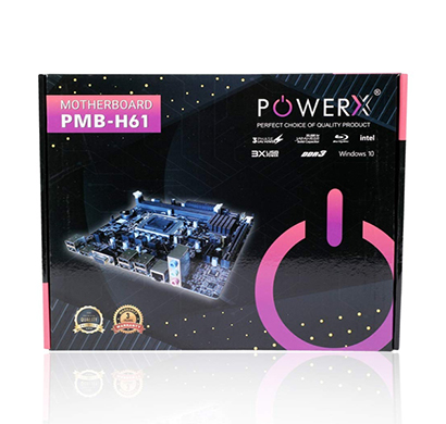 powerx pmb h61 lga1155 socket support motherboard