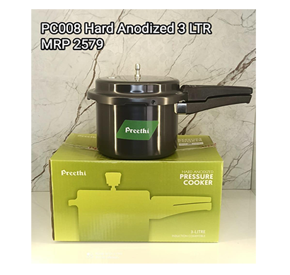 preethi pressure cooker (pc008 hard anodized 3ltr )