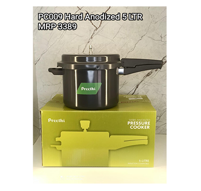 preethi pressure cooker (pc009 hard anodized 5ltr )