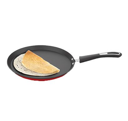 preethi (csw027) dura collection non stick tawa 26cm (chilly red)