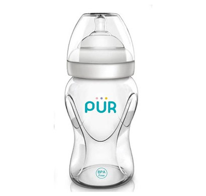 pur baby milk bottle/ age group-3-12 months (white)