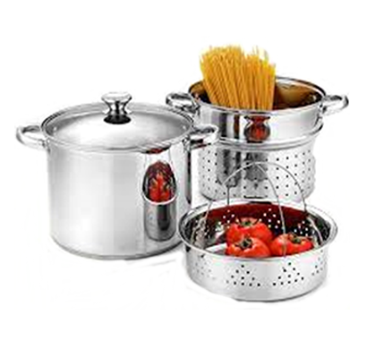 8qt steamer with capsule bottom stainless steel glass lid