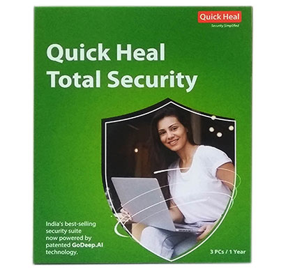 quick heal total security regular 3pc / 1 year (tr3)