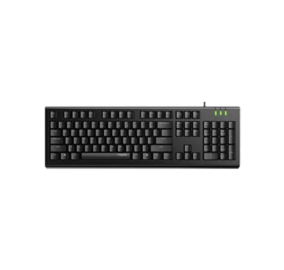 rapoo nk1800 spill resistance wired usb desktop keyboard (black)