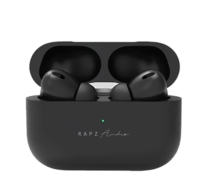 rapz pods black wireless bluetooth headset
