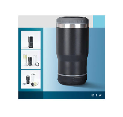 rapz rokr sipper thermos cup bluetooth speaker