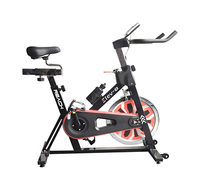 reach elev-8 spin bike for home gym exercise cycle with ajustable seat and handle, best at home gym equipment for fitness training wool felt resistan