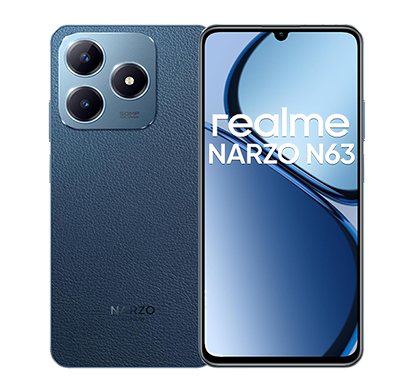 realme narzo n63 5g (4gb ram/ 64gb storage),leather blue