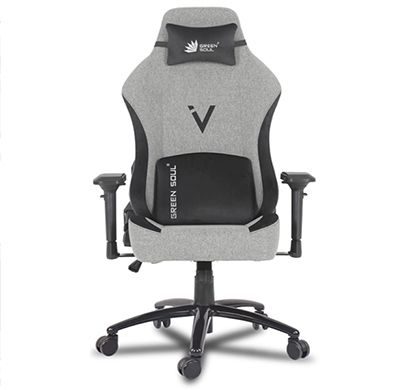 refurbished green soul ( vision_gs399_earth-fabric) multi-functional ergonomic gaming chair, premium fabric chair with adjustable neck & lumbar pillow, 4d adjustable armrests & heavy duty metal base (earth)