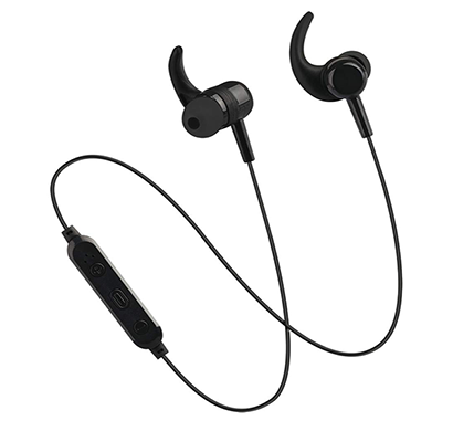 Refurbished PTron BassFest in-Ear High Bass Wireless Sports Bluetooth 5.0 Earphones, Mic for All Smartphones (Black)