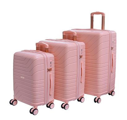 romeing tuscany 3pc luggage (pp) 55-65-75cm (pink)
