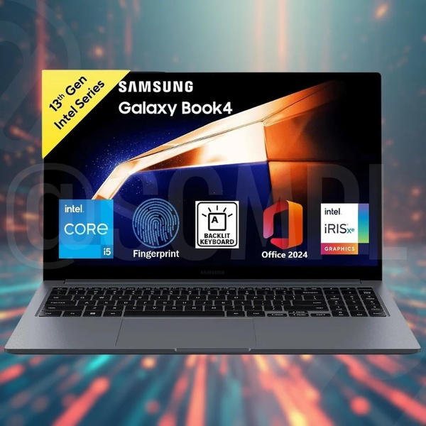 samsung galaxy book 4 business (np750xgj-lg7in) laptop (intel core i5 1335u/16 gb/512 gb/intel iris xe graphics/windows 11 home/ms office home & student 2024/ 15.6 inch), grey