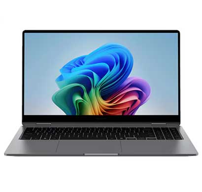 samsung galaxy book5 360 ( np750qha-lg2in) laptop intel ultra 7 256v (ultra 2nd gen), 16 gb ram, 512 gb ssd, windows 11 home and ms office , 15.6' (2 in 1 convertible) touch screen with stylus pen, weight 1.48 kg, backlit keyboard, fpr, slim metal body,1 