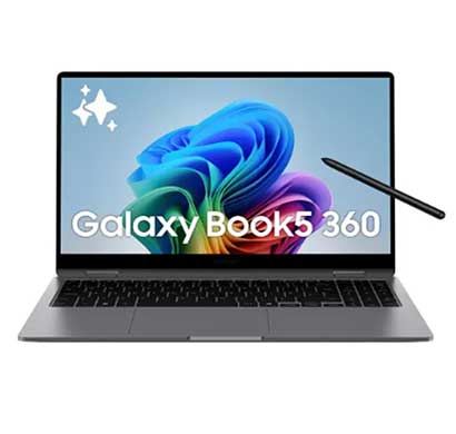 samsung galaxy book 5 360 ( np750qha-lg3in) laptop ( intel ultra 7/ 16gb ram/ 1tb ssd/ windows 11 home/ ms office / 15.6 inch touch screen with style pen/ backlit keyboard),1 year warranty