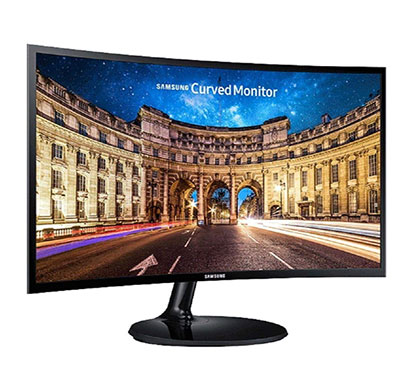 samsung 27 inch (lc27f390fhwxxl) curved led backlit computer monitor, full hd, va panel with vga, hdmi, audio ports (black)