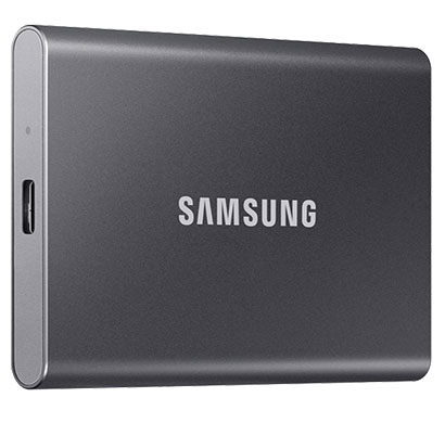 samsung (mu-pc2t0t/ww) t7 2tb external solid state drive (portable ssd), grey