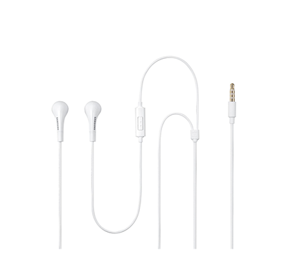 samsung ehs64 hands-free wired in ear earphones with mic with remote note (white)