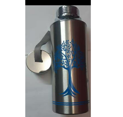 shanti 500 stainless steel 500 ml water bottle (set of 1, silver)