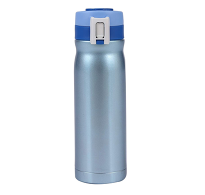 shopizone insulated water bottle stainless steel vacuum thermos flask leak-proof travel sports bottle (blue)