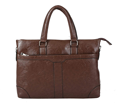 shopizone women's handbag, ladies tote bag, girls college handbag, latest pu leather office purse for travel ( brown)