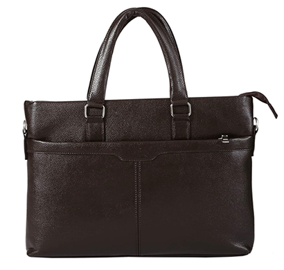 shopizone women's handbag, ladies tote bag, girls college handbag, latest pu leather office purse for travel ( dark brown)