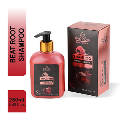 skinlicous beat root shampoo with argan oil, olive oil, almond oil, coconut oil & jojoba oil- no parabens (250ml)