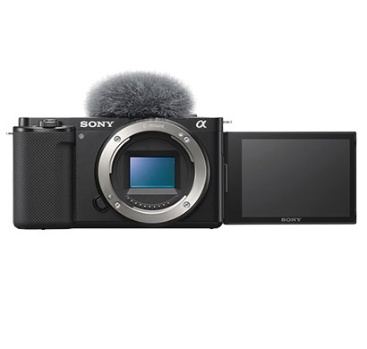 sony alpha (zv-e10) 24.2 mega pixel interchangeable-lens mirrorless vlog camera (black)