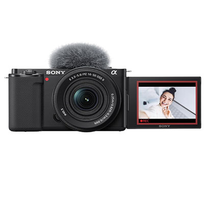 sony alpha zv-e10k (previously zv-e10l) with upgraded selp1650 (ver 2) power zoom lens , 24.2 mp interchangeable-lens mirrorless vlog camera ( black)