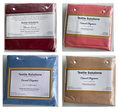 textile solutions export quality domestic size bedsheets (3-set)