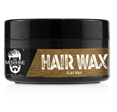 the menshine stronghold clay hair wax for men-50 gms, stylish matte finish with volume, masculine fragrance, non sticky, free of synthetic polymers, does not damage the hair