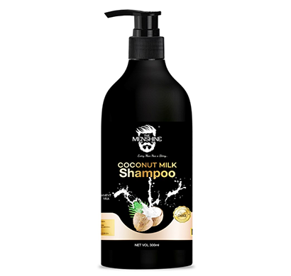 the menshine coconut milk shampoo for men-300ml, no parabens, sulphates, & silicones, coconut milk extracts