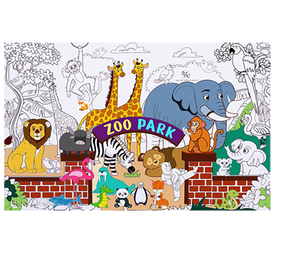 the tgc (tggpak) color posters, 60cm x 90cm, a fun-filled coloring banner for children, explore the theme animal kingdom with colouring these poster, learning and creativity
